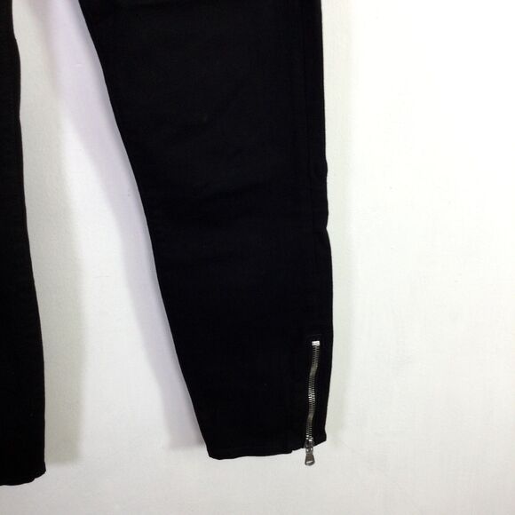 L'AGENCE Womens Margot Skinny Jeans Denim Mid Rise Zipper Details Black Size 27 - Picture 4 of 16
